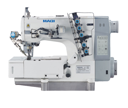 Flat bed computerized interlock sewing machine